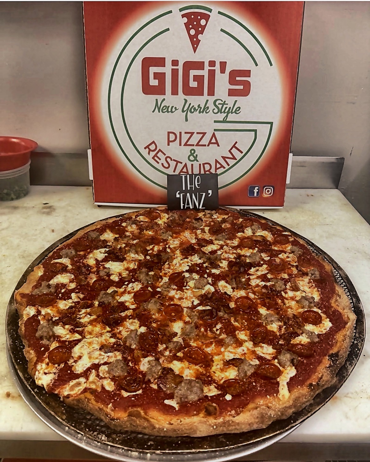 The Fonz specialty pizza from Gigi's NY Style Pizza, Long Branch